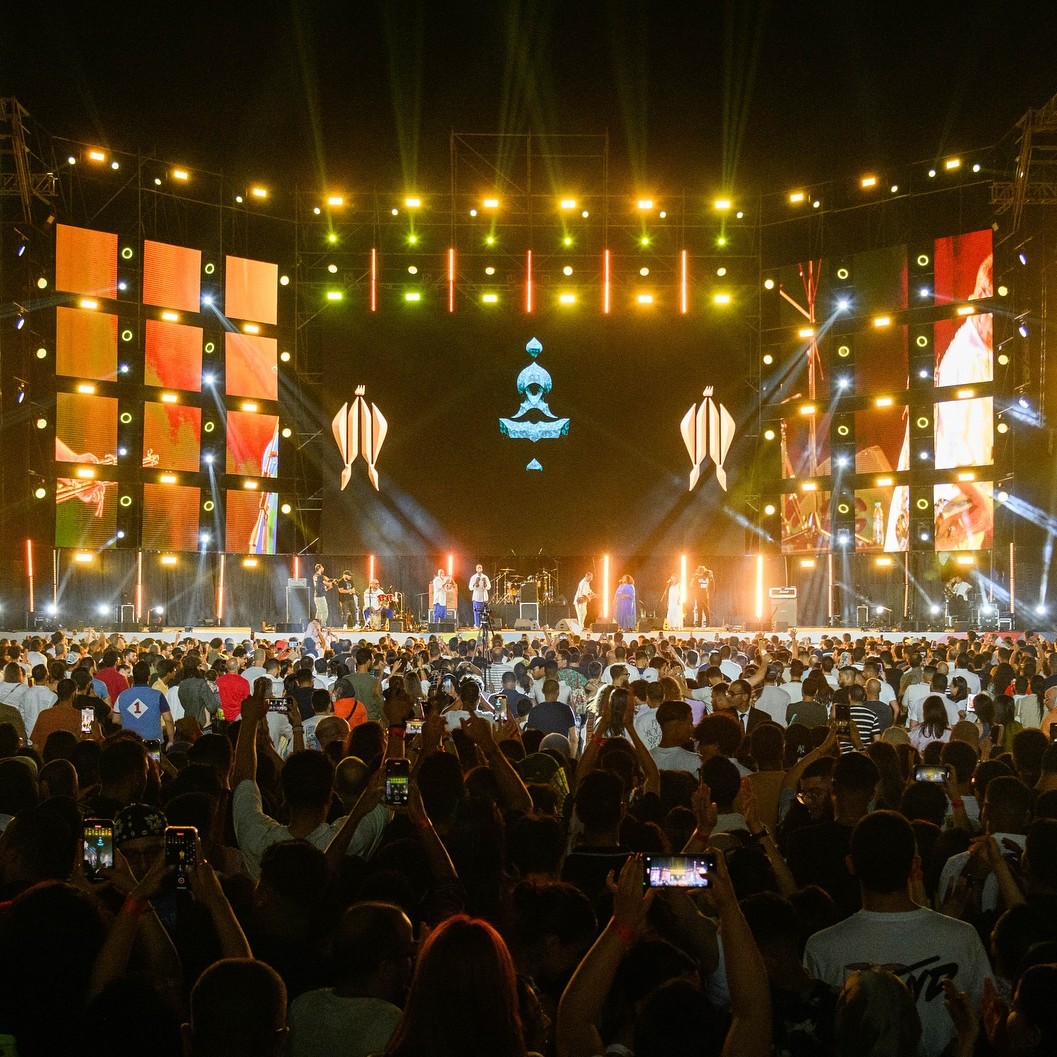 Il palco della Casablanca Music Week illuminato da PROLIGHTS